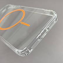 Чохол для iPhone 11 прозорий чохол із помаранчевим MagSafe на айфон 11 w01k, фото 3