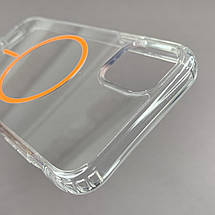 Чохол для iPhone 11 прозорий чохол із помаранчевим MagSafe на айфон 11 w01k, фото 4