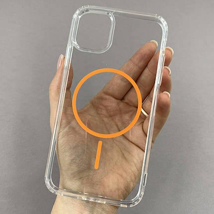 Чохол для iPhone 11 прозорий чохол із помаранчевим MagSafe на айфон 11 w01k, фото 1