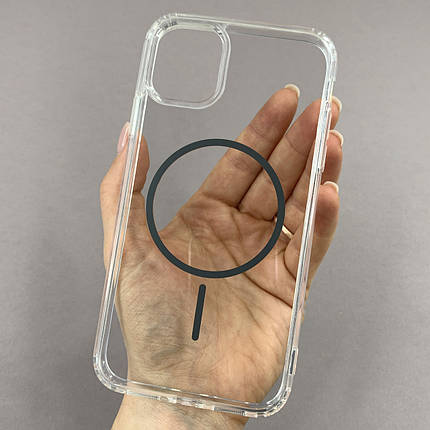 Чохол для iPhone 11 прозорий чохол із сірим MagSafe на айфон 11 w01k, фото 1
