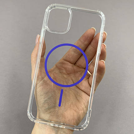 Чохол для iPhone 11 прозорий чохол з бузковим MagSafe на айфон 11 w01k, фото 1