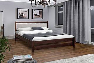 Ліжко Еріка 160*200 см масив сосни Темний горіх ТМ Мікс Меблі, фото 2