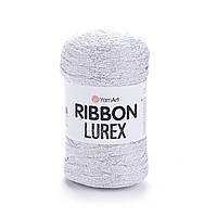 YarnArt RIBBON LUREX (Ріббон Люрекс) №720 світло-сірий (Пряжа з люрексом, нитки для в'язання)