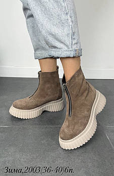 Жіночі замшеві черевики ARTO 2003 Зима Купити взуття гуртом Одеса 7 км
