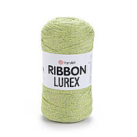 YarnArt RIBBON LUREX (Ріббон Люрекс) №726 світло-зелений (Пряжа з люрексом, нитки для в'язання)