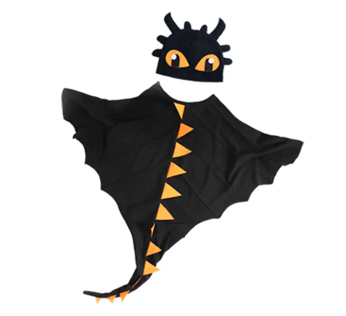 Костюм Беззубик Toothless Нічна Фурія Night Fury Як приборкати дракона плащ шапка маска 3–8 років