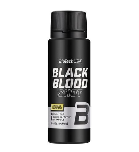Шот передтренувальний комплекс Black Blood Shot BioTech 60 мл Лимонад, фото 1
