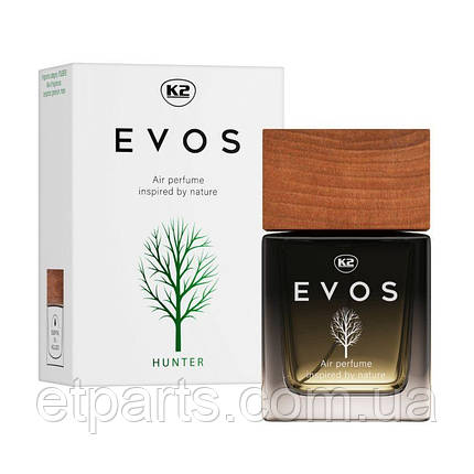 Освіжувач (ароматизатор) салону K2 EVOS HUNTER (парфюм) 50мл, фото 1