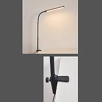 Настільна LED-лампа M-006 світлодіодна гнучка затискна з поворотним кронштейном Black, фото 5