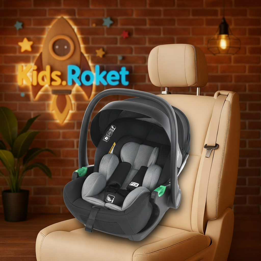 Автокрісло El Camino ME 1110 i-FIX без Isofix (0–13 кг, i-Size R129) — проти руху, 3 кути нахилу, бічний захист, фото 1