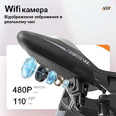 Радіокерований літак із камерою 4DRC 4D-V31 — FPV Wi-Fi, LED-підсвітка, 2 акумулятори, фото 5