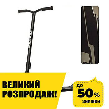 Дитячий трюковий самокат (колеса PU 100 мм, кермо 88 см, алюм+сталь) iTrike SR 2-064-1-B Чорний