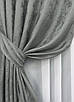 Комплект штор (2шт. 1,5х2,9м.) жакард, колекція "Мармур Al1". Колір графітовий. Код 1015ш 30-817, фото 5