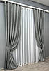 Комплект штор (2шт. 1,5х2,9м.) жакард, колекція "Мармур Al1". Колір графітовий. Код 1015ш 30-817, фото 3