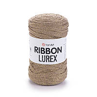 YarnArt RIBBON LUREX (Ріббон Люрекс) №735 світло-коричневий (Пряжа з люрексом, нитки для в'язання)