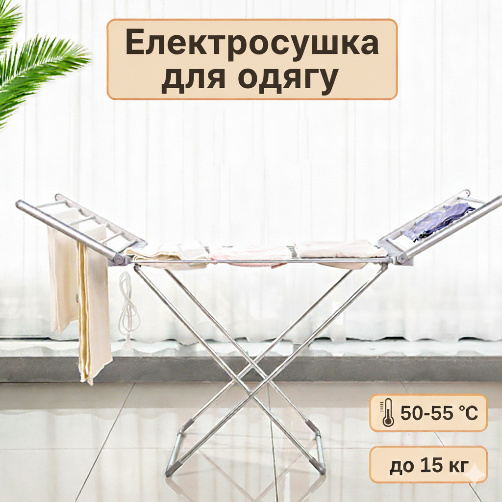 Електросушка для одягу 220В Сушарка для білизни електро Електросушарки Електросушарка для одягу, фото 1