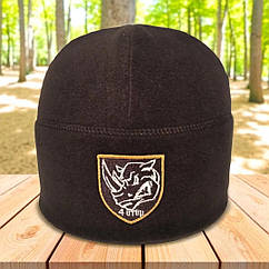 Шапка фліс 4 ОТБ (окрема танкова бригада) Чорна