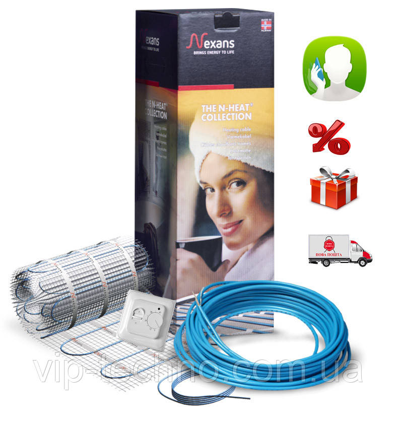 Nexans Millimat 1 кв.м. (0,5x2,0) 150 Вт Електрична тепла підлога Нагрівальна мат