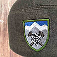 Шапка фліс 10 ОГШБ (окрема гірсько-штурмова бригада) Хакі, фото 2