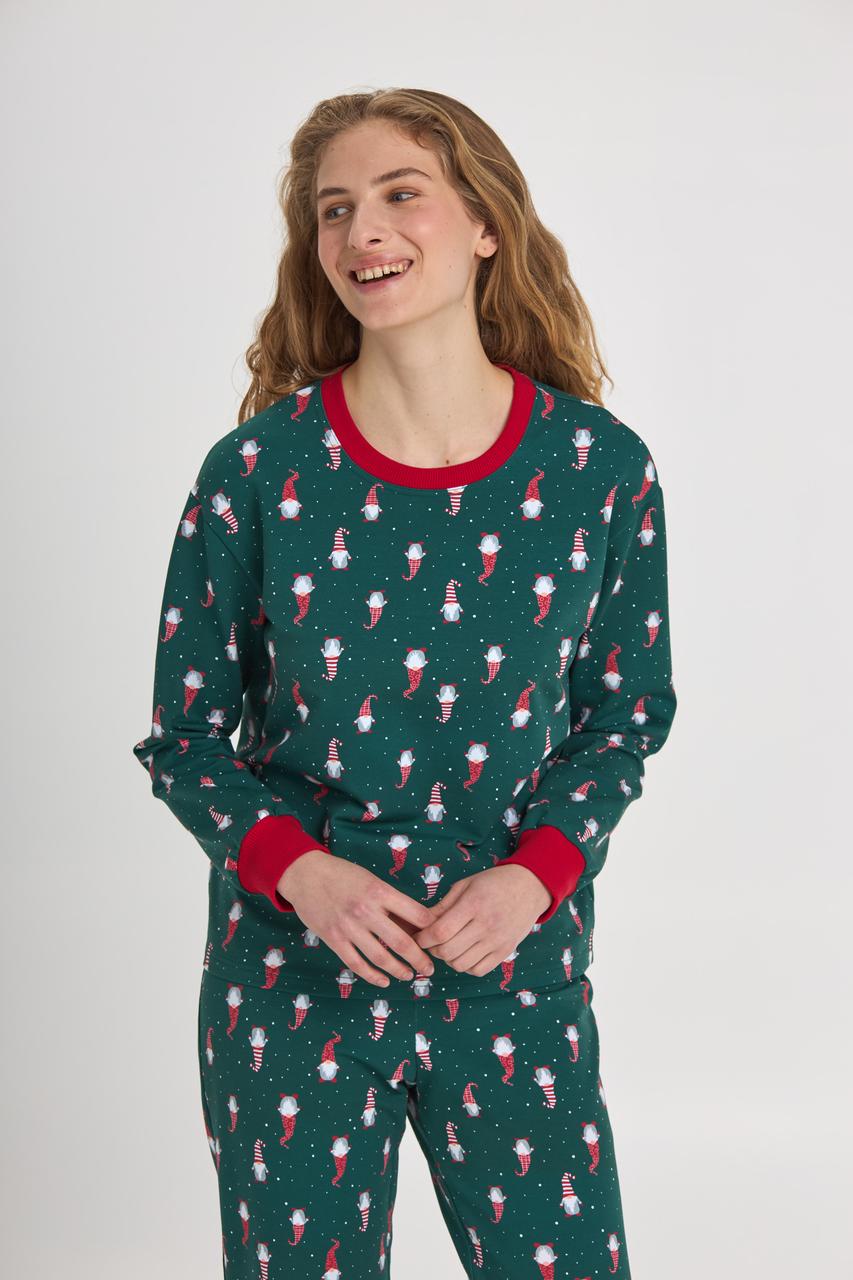 Піжама жіноча НОВОРІЧНА ELLEN на підчосі штани, кофта HAPPY SEASON 0782/13/02, фото 1