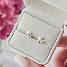 Срібні сережки-пусети у формі метеликів «Пелюстки вітру» проба 925, фото 3