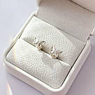 Срібні сережки-пусети у формі метеликів «Пелюстки вітру» проба 925, фото 4