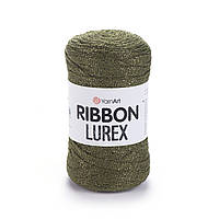 YarnArt RIBBON LUREX (Ріббон Люрекс) №741 хакі (Пряжа з люрексом, нитки для в'язання)