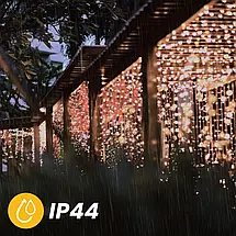 Сонячна садова гірлянда 200x світлодіодний декоративний дріт 22 м 2700K теплий, фото 4