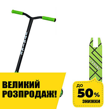 Дитячий трюковий самокат (колеса PU 110 мм, алюм+сталь) iTrike SR 2-066-6-GR Чорно-зелений