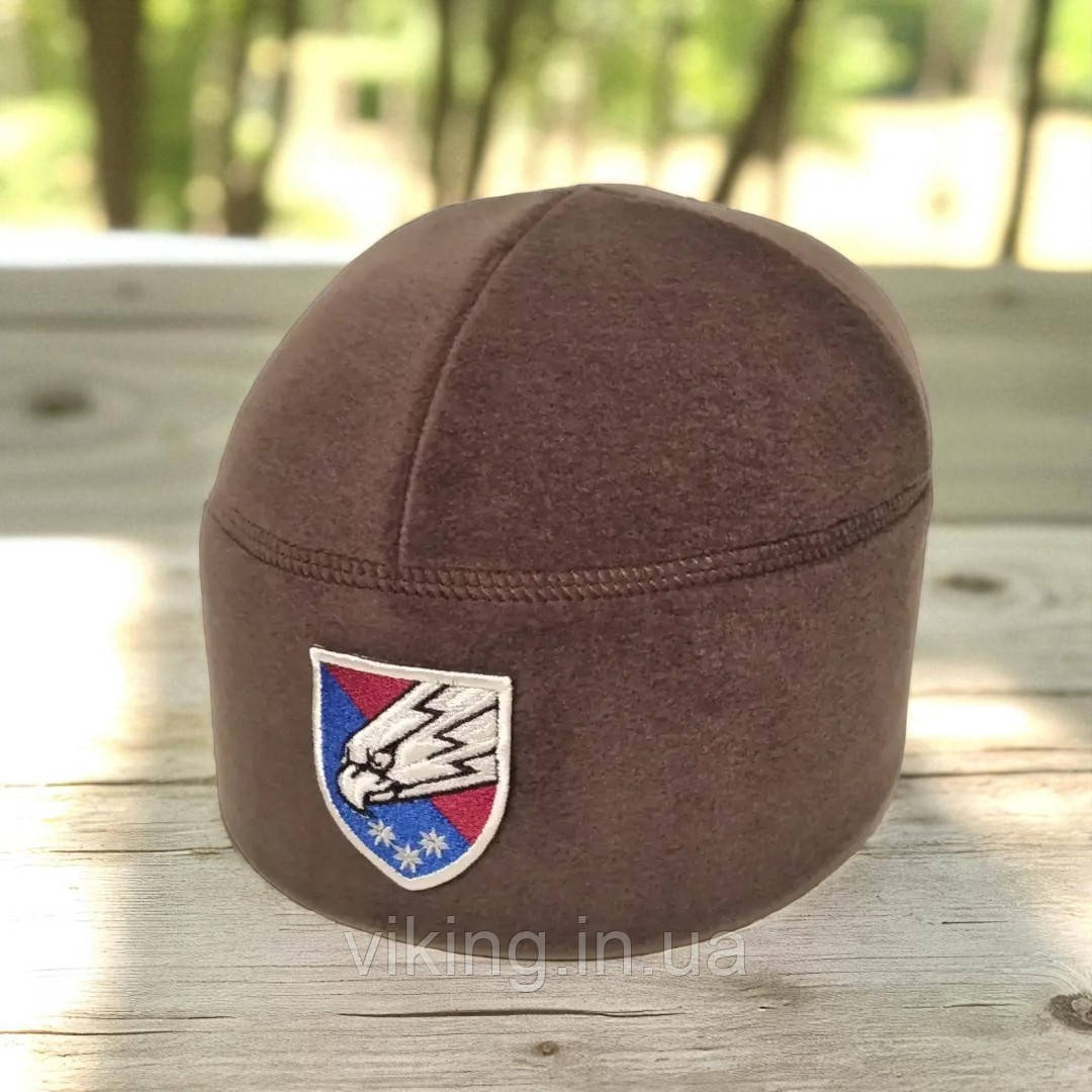 Шапка фліс 25 ОДШБр (окрема десантно-штурмова бригада) Хакі, фото 1