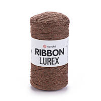 YarnArt RIBBON LUREX (Ріббон Люрекс) №742 коричневий (Пряжа з люрексом, нитки для в'язання)