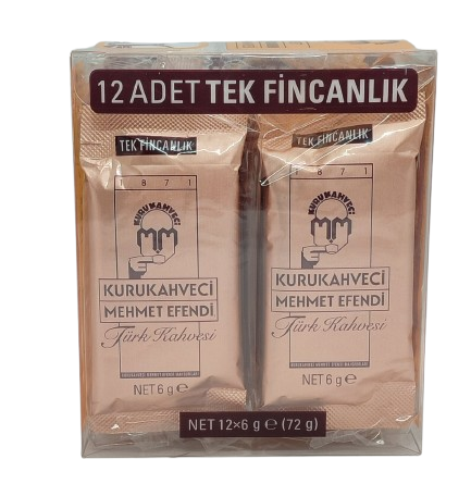 Мелена турецька кава Kurukahveci Mehmet Efendi 12 стіків по 6 гр