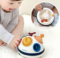 Іграшка із сенсорними елементами для розвитку моторики Антистрес поп іт із кульками з гумовими елементами та спінером від 1 року