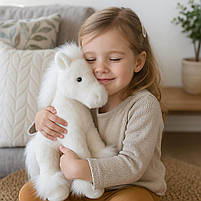 М’яка іграшка Кінь білий 25 см — плюшевий символ 2026 року, арт. C6104-1, фото 4