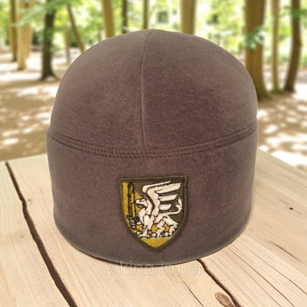 Шапка фліс 81 ОДШБр (окрема десантно-штурмова бригада) Хакі, фото 1