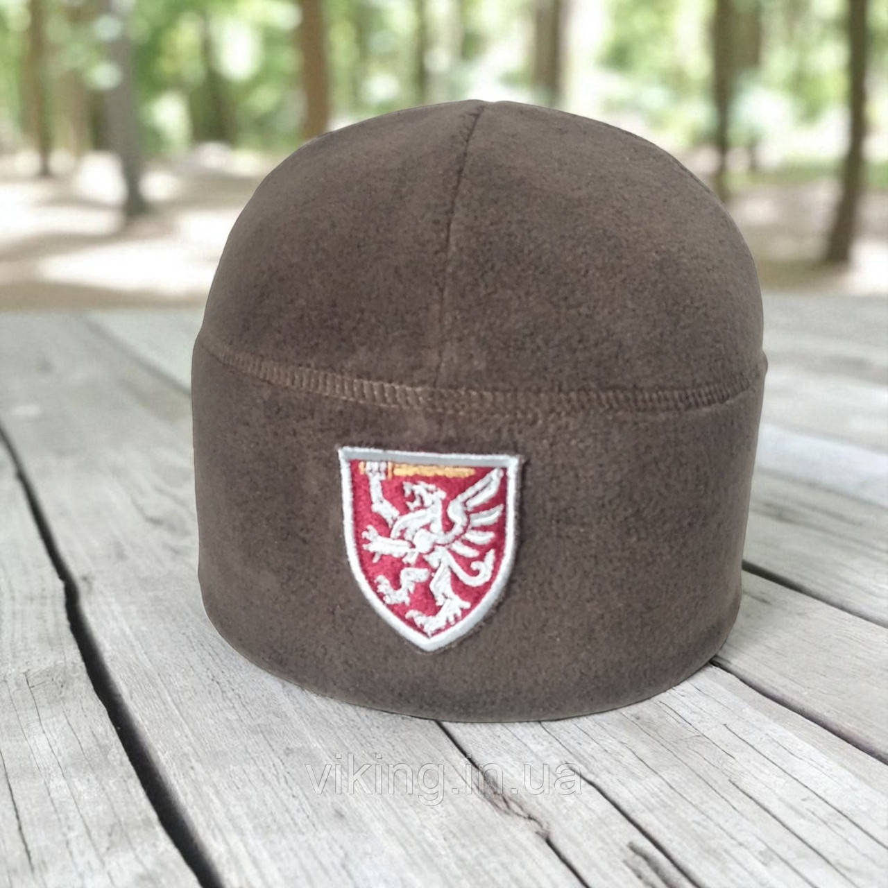 Шапка фліс 80 ОДШБр (окрема десантно-штурмова бригада) Хакі, фото 1