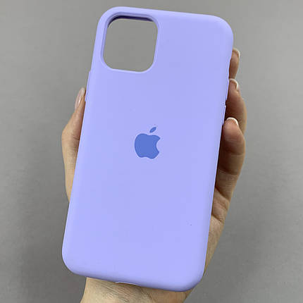 Чохол для iPhone 11 Pro силікон кейс чохол із закритим низом на телефон айфон 11 про бузковий h5p, фото 1