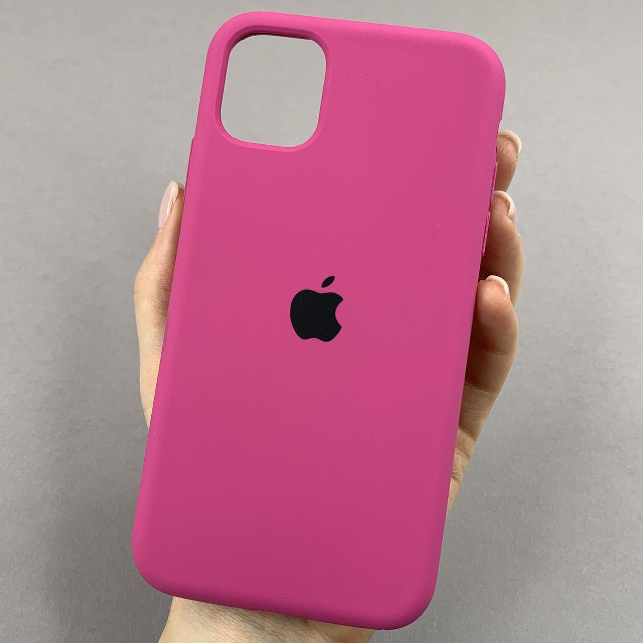 Чохол для iPhone 11 силікон кейс чохол із закритим низом на телефон айфон 11 малиновий h5p