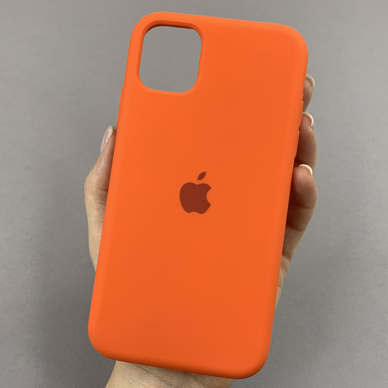 Чохол для iPhone 11 силікон кейс чохол із закритим низом на телефон айфон 11 помаранчевий h5p