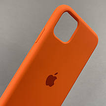 Чохол для iPhone 11 силікон кейс чохол із закритим низом на телефон айфон 11 помаранчевий h5p, фото 3