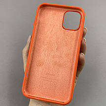 Чохол для iPhone 11 силікон кейс чохол із закритим низом на телефон айфон 11 помаранчевий h5p, фото 2