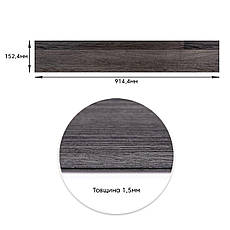 Самоклеюча вінілова плитка | 152.4×914.4×1.5 мм | водостійка | матовий фініш | легкий монтаж | PREMIUM, фото 3
