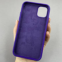 Чохол для iPhone 11 силікон кейс чохол із закритим низом на телефон айфон 11 темно-фіолетовий h5p, фото 2