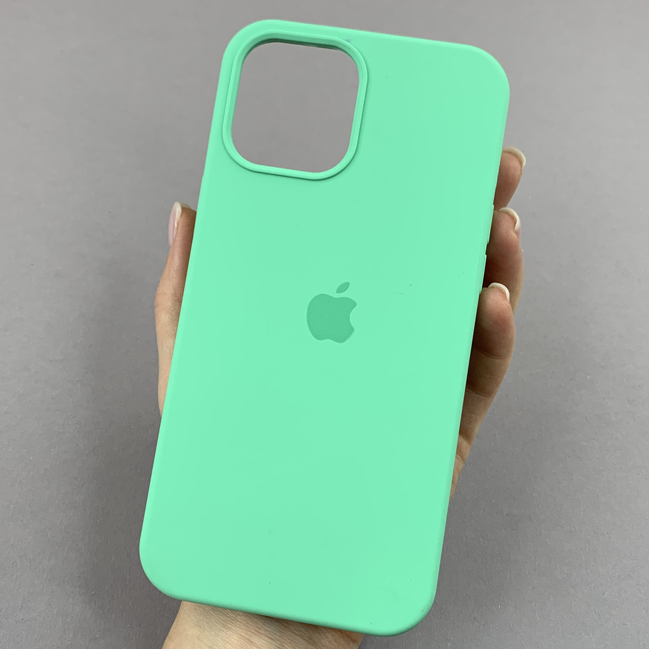 Чохол для iPhone 12 Pro Max силікон кейс чохол із закритим низом на телефон айфон 12 про макс м'ятний h5p