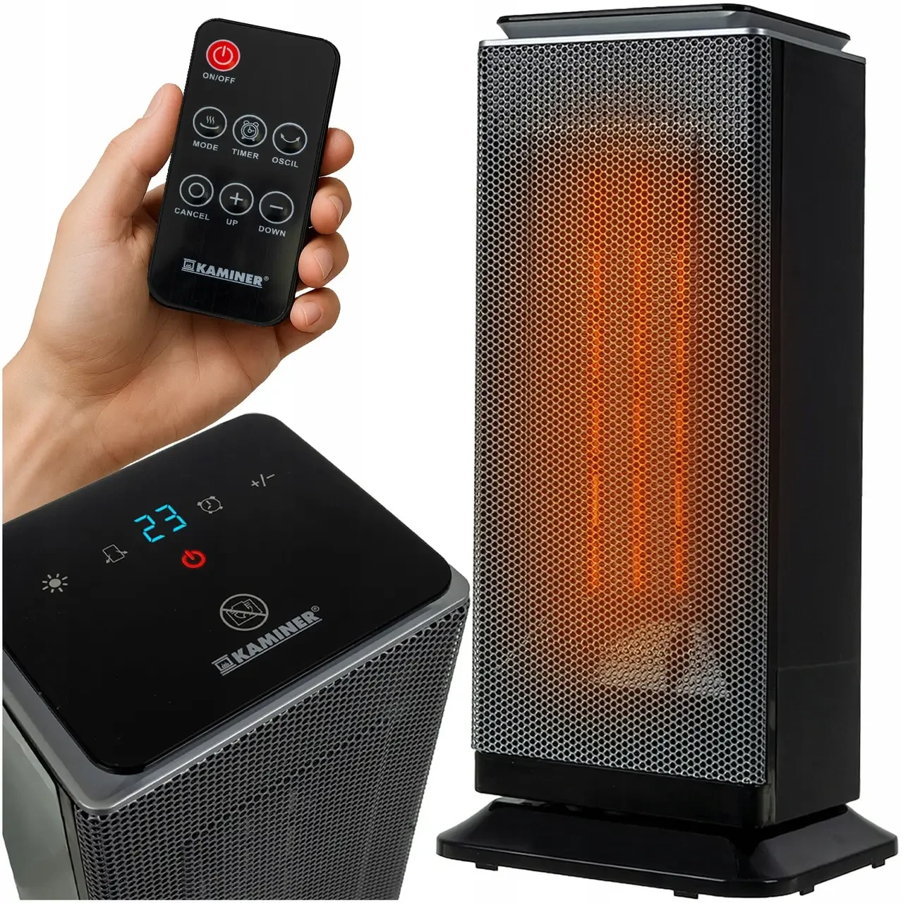 Електричний керамічний обігрівач Kaminer 26376 LUMNI 2.0, фото 1