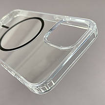 Чохол для iPhone 12 Pro прозорий чохол із чорним MagSafe на айфон 12 про w01k, фото 4