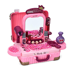 Трюмо 3в1 з аксесуарами іграшковий косметичний столик для маленьких модниць, фото 4