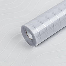 Віконна плівка хвиля | 600×10000 мм | самоклеюча | ПВХ матеріал | водостійка | декоративна | PREMIUM