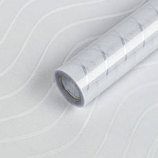 Віконна плівка хвиля | 600×3000 мм | самоклеюча | ПВХ матеріал | водостійка | декоративна | PREMIUM