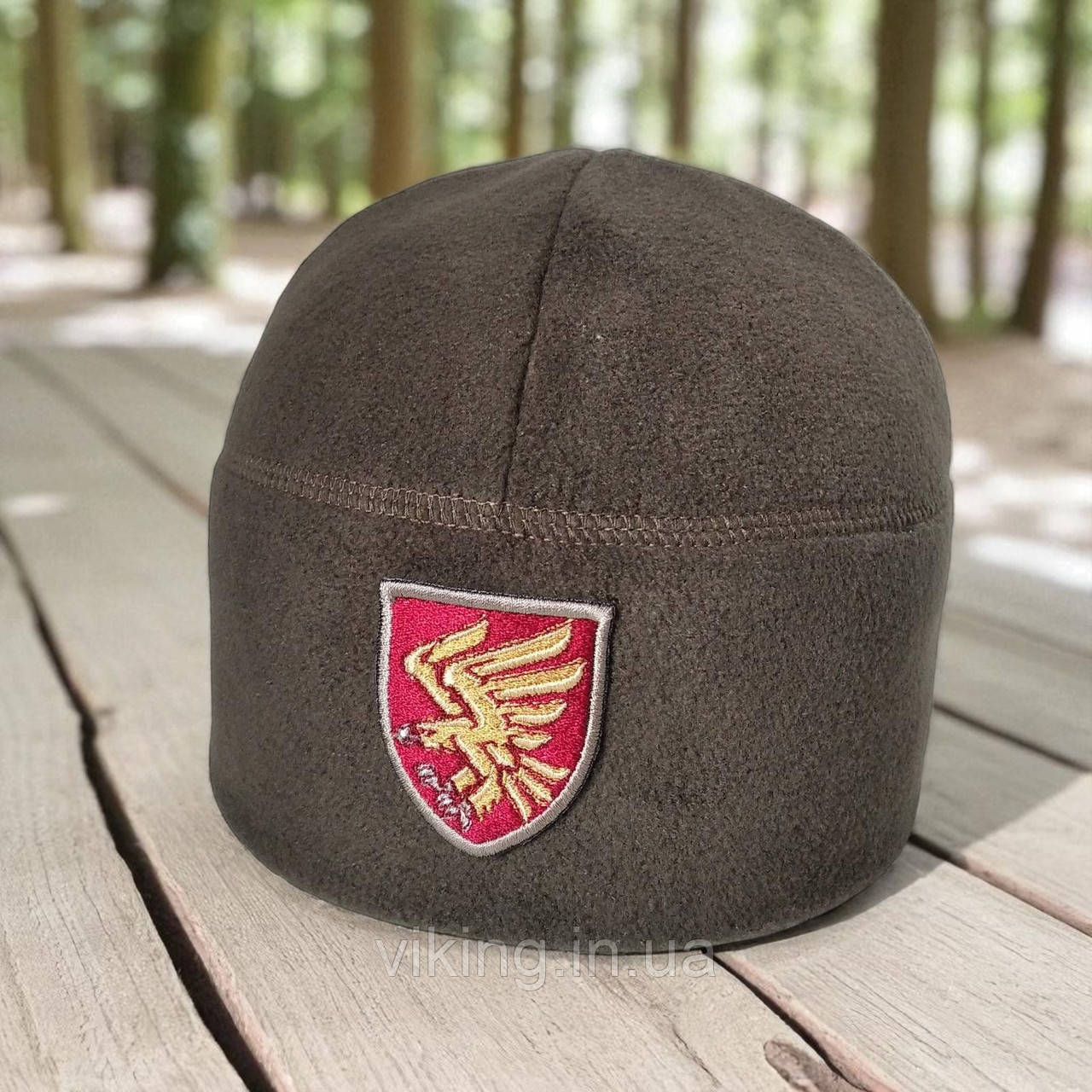 Шапка фліс 95 ОДШБр (окрема десантно-штурмова бригада) Хакі, фото 1